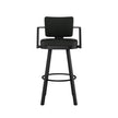 Amisco Thea Black Base Bar or Counter Stool