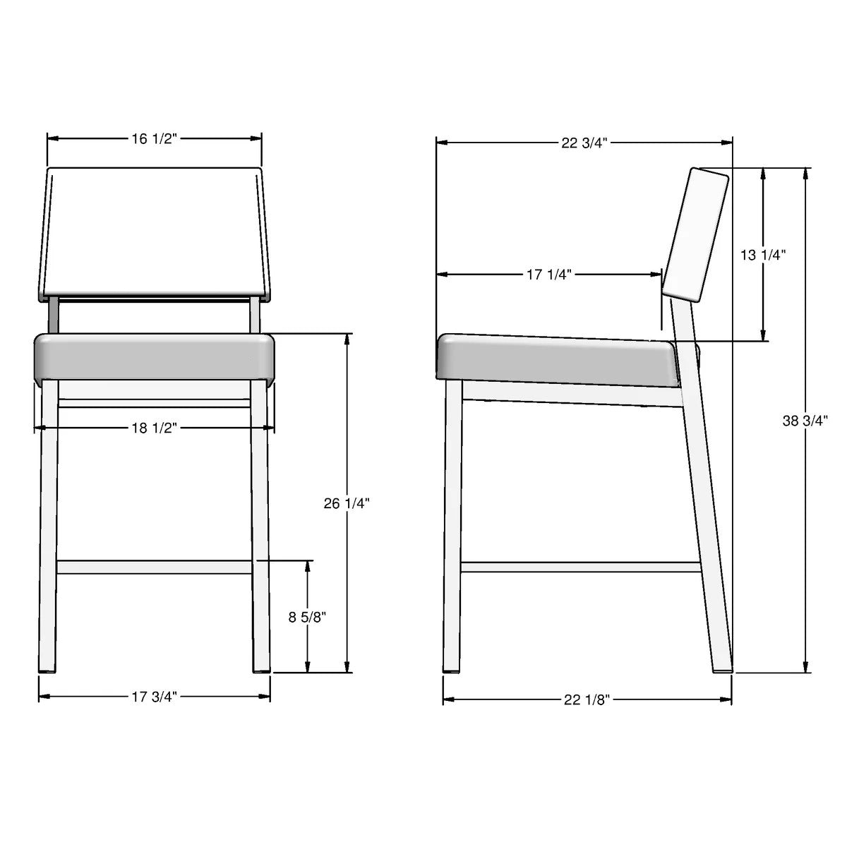 Avery Counterstool with Black Base