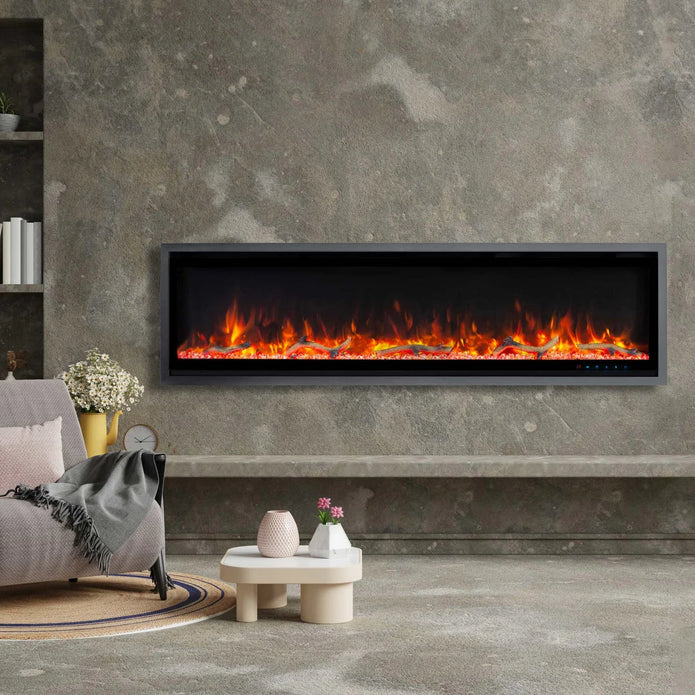 Paramount Kennedy II 152.4 cm (60 in.) Wall Mounted Electric Fireplace