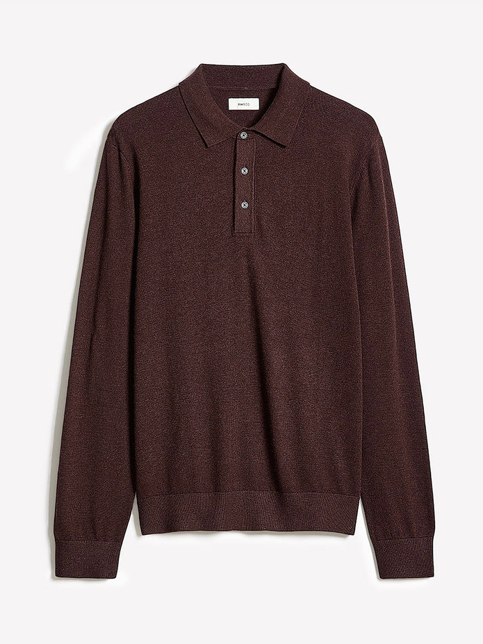 Long-Sleeve Polo Sweater
