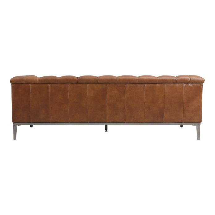 Cambridge Modern Top-Grain Leather Chesterfield Sofa