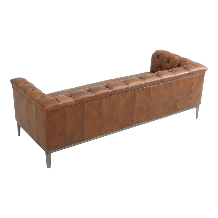 Cambridge Modern Top-Grain Leather Chesterfield Sofa