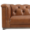 Cambridge Modern Top-Grain Leather Chesterfield Sofa