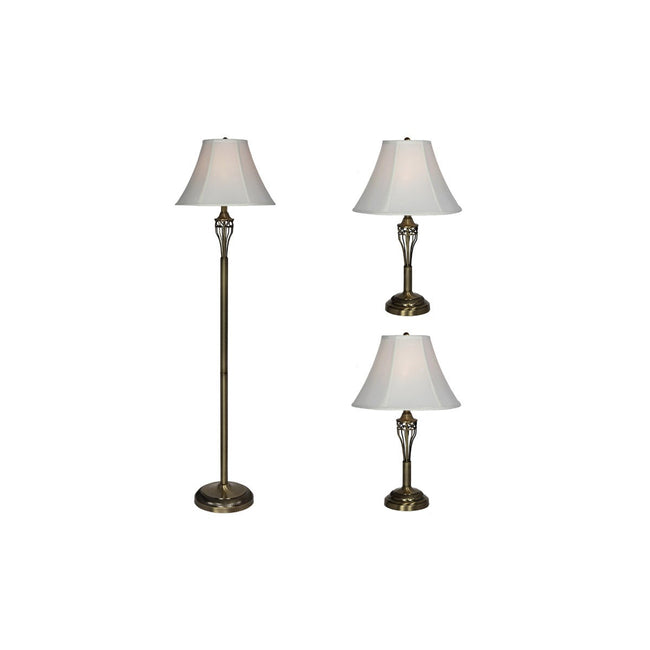 Lamp with Antique Brass Finish 3-pack