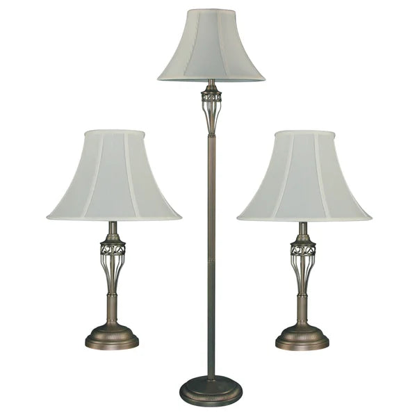 Lamp with Antique Brass Finish 3-pack