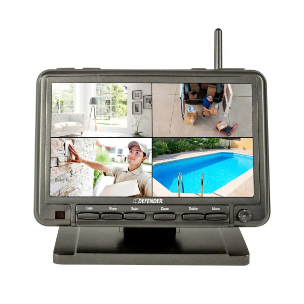 Defender PhoenixM2 Non Wi-Fi Plug-In Power Security System with 4 Cameras and a 7 in. LCD Monitor