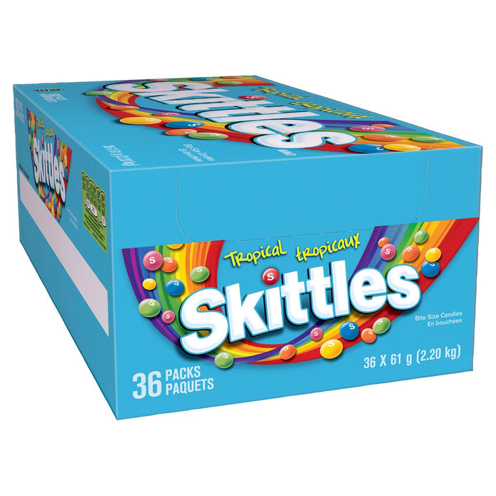 Skittles Tropical Fruit Candy, 36 × 61 g (2.15 oz.)
