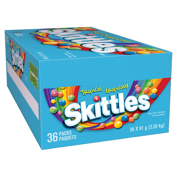 Skittles Tropical Fruit Candy, 36 × 61 g (2.15 oz.)