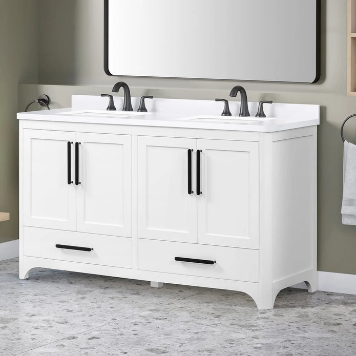 OVE Decors Adrian Vanity with Quartz Top in White