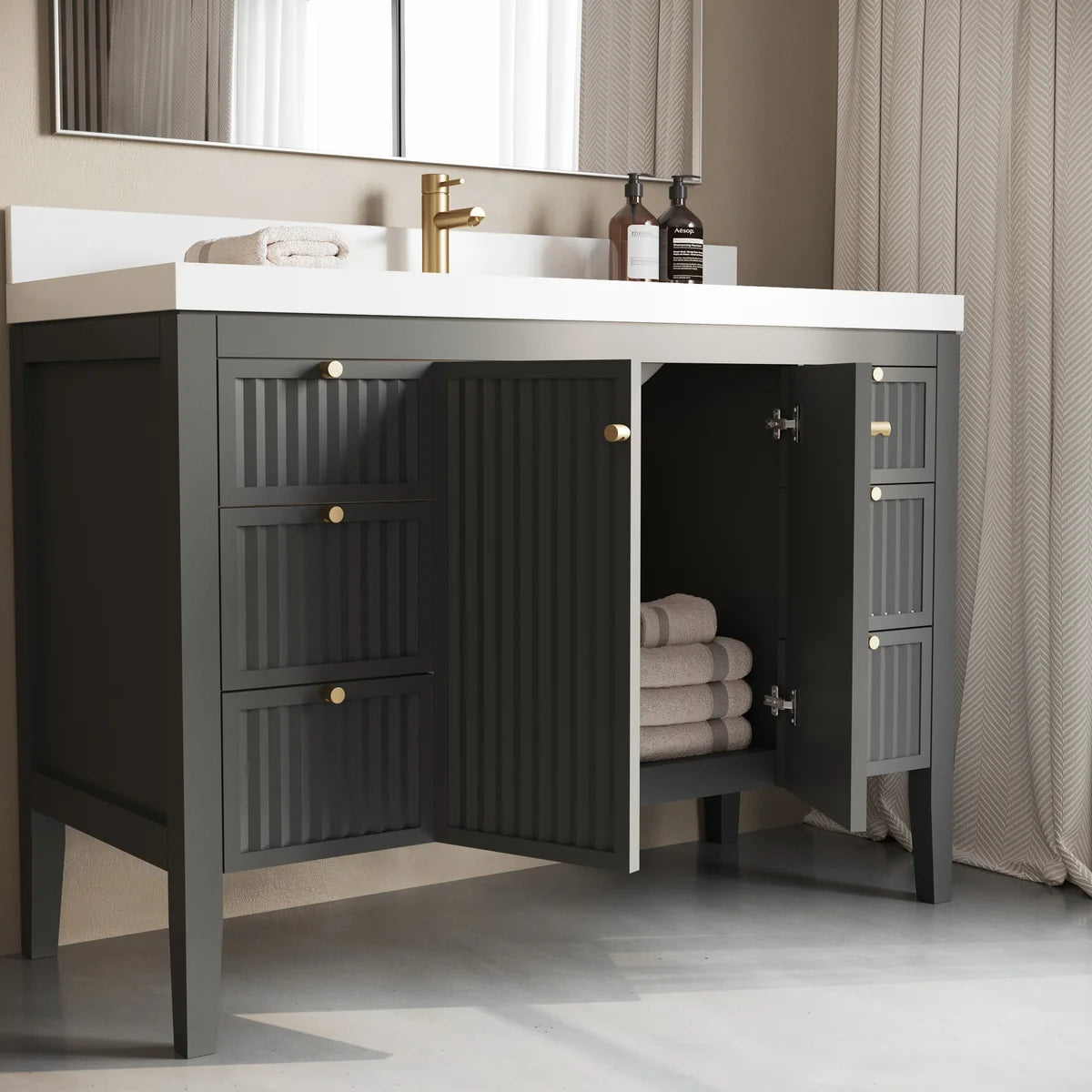 Forestmade Davos Bathroom Vanity in Grey