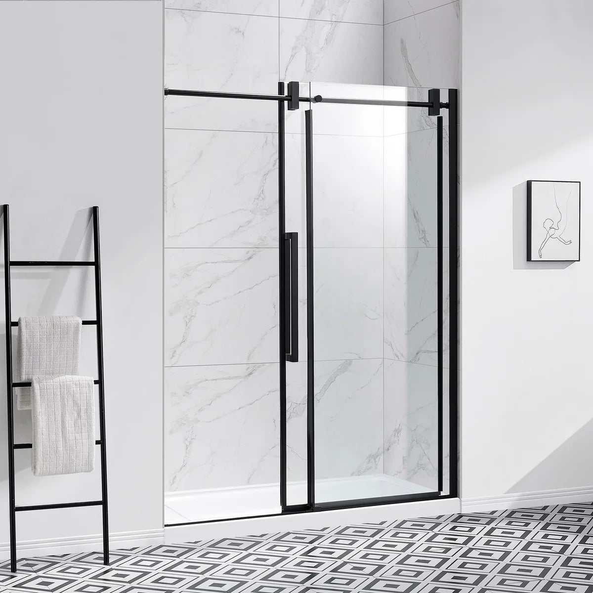 OVE Decors Dayton Frameless Glass Alcove Shower Door