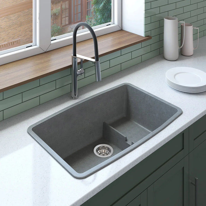 Appollo Monique 32 in. Single Bowl Granite Kitchen Sink
