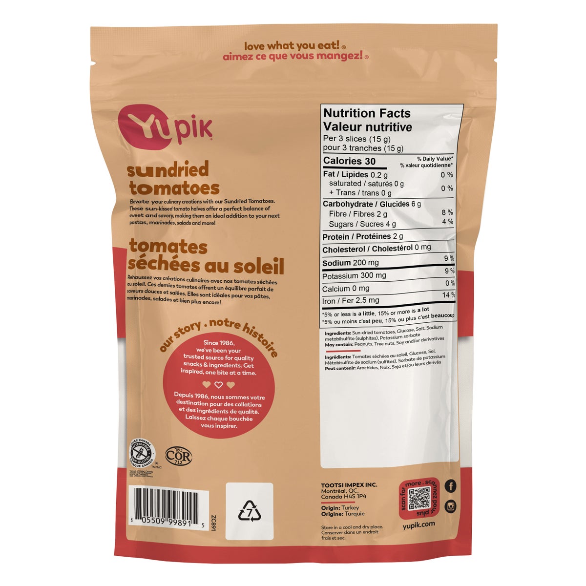 Yupik Sun Dried Tomatoes, 2.27 kg
