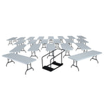 Lifetime Commercial 243.84 cm (8 ft.) 21 Tables with 1 Table Cart