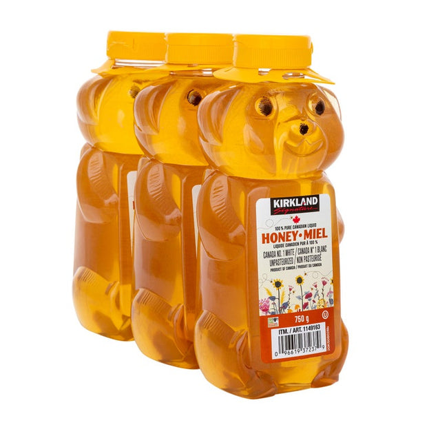 Kirkland Signature 100% Pure Liquid Honey, 3 x 750 g