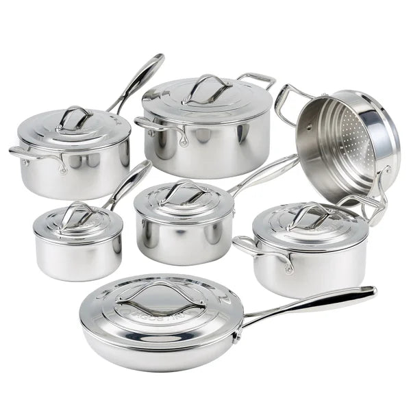 Lagostina 5-ply Clad Stainless-steel Commercial Cookware Set, 13-pieces