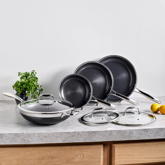 Hexclad Cookware Set, 7-piece