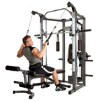 Marcy Combo Smith Cage Machine with Workout Bench and Weight Bar