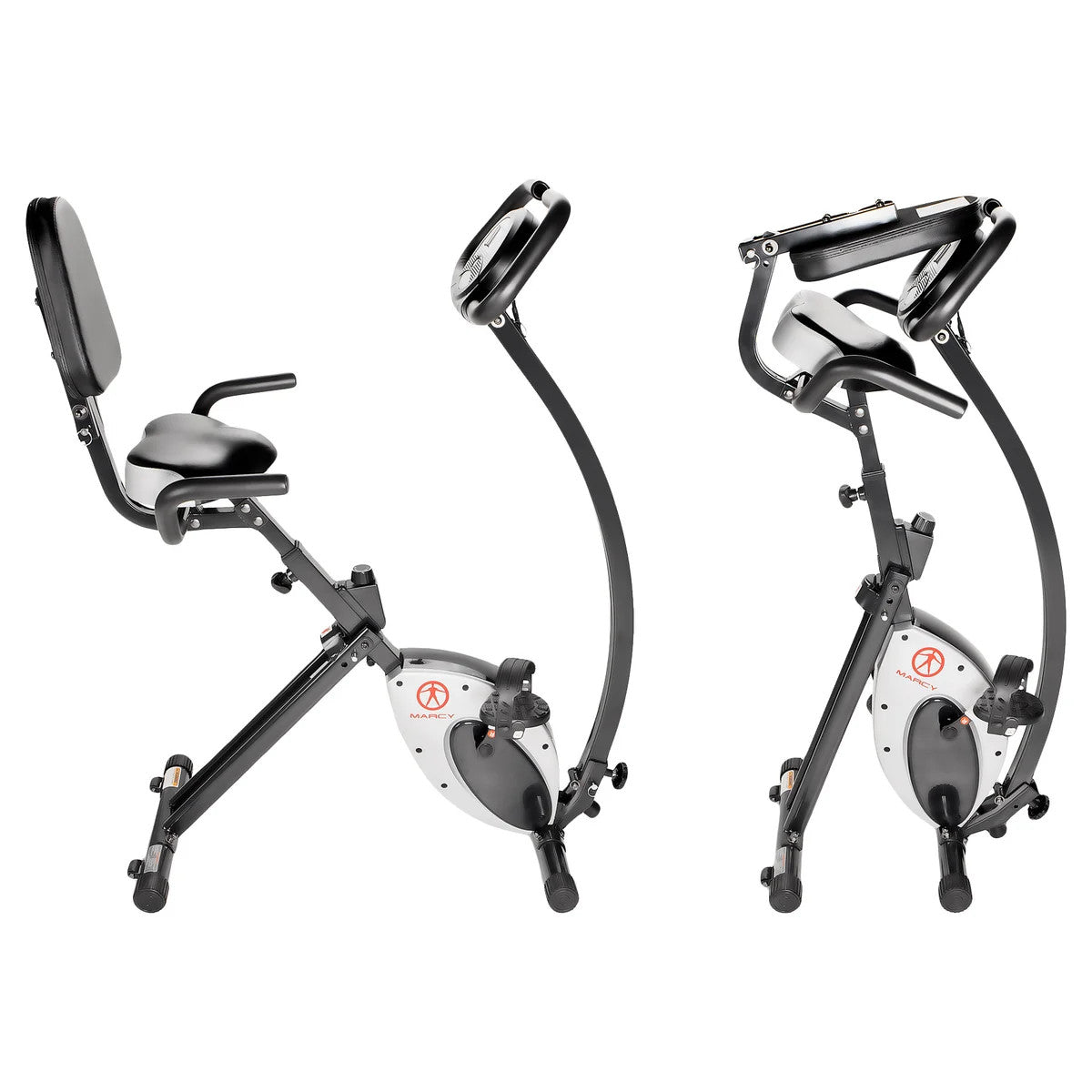 Marcy Foldable Exercise Bike with High-back Seat