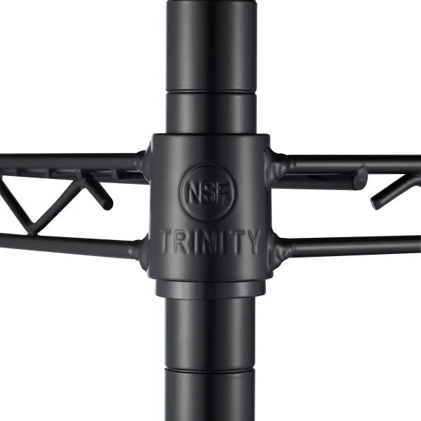 Trinity NSF 4-tier Black Wire Shelving Rack