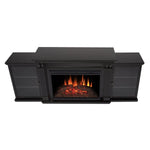 Real Flame Tracey Grand 84 in. Black Media Console Fireplace