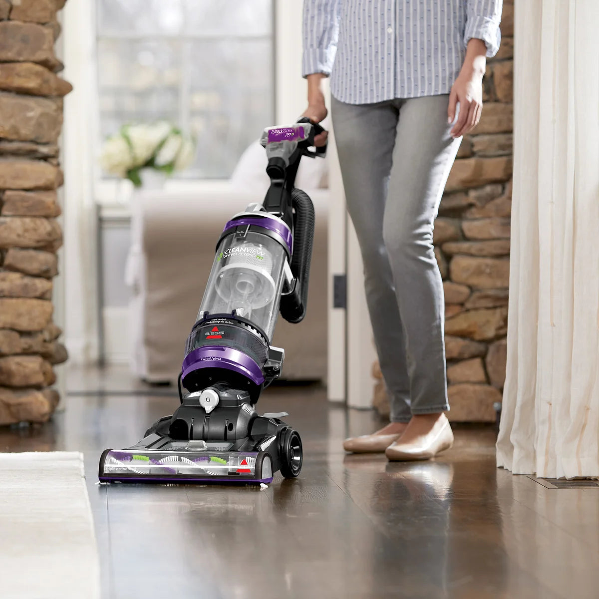 Bissell CleanView Swivel Upright Vacuum with Cord Rewind