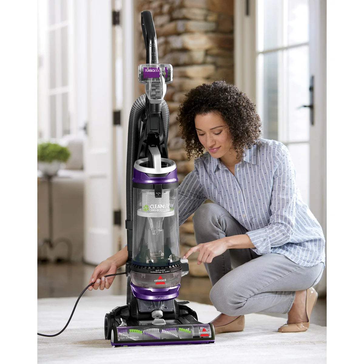 Bissell CleanView Swivel Upright Vacuum with Cord Rewind