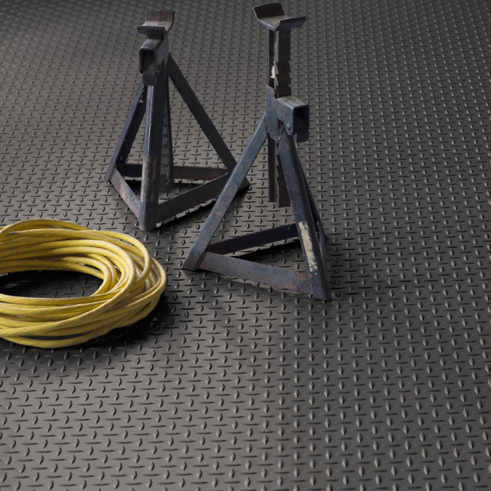 G-Floor Diamond Tread Roll Out Flooring in Slate Grey