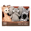 Safari Friends Plush Dog Toys, 3-count
