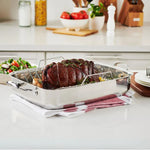 Lagostina 18/10 Stainless-steel Roasting Pan with Rack, 39 cm × 28 cm (15.3 in. × 11 in.)