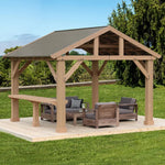 Yardistry 3.6 m (12 ft.) Cedar Pavilion Bar Counter