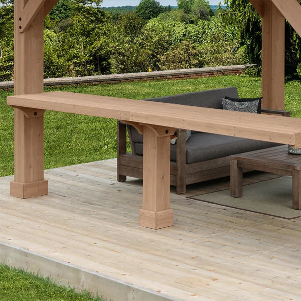 Yardistry 3.6 m (12 ft.) Cedar Pavilion Bar Counter