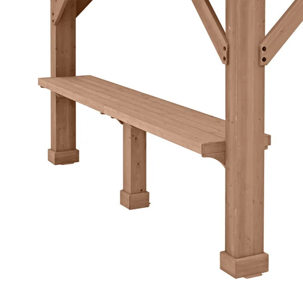 Yardistry 3.6 m (12 ft.) Cedar Pavilion Bar Counter