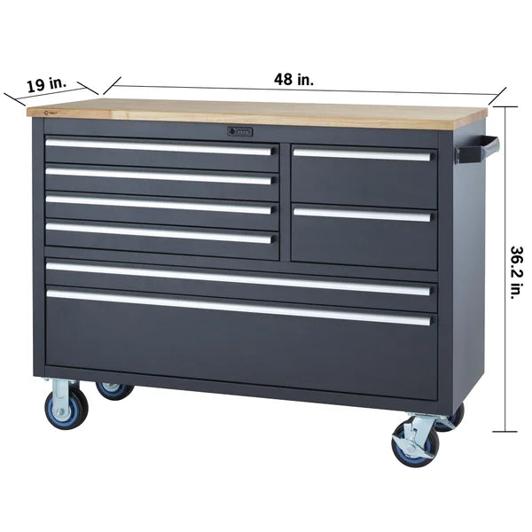 Trinity 48 in. 8-Drawer Rolling Workbench with Combo Lock