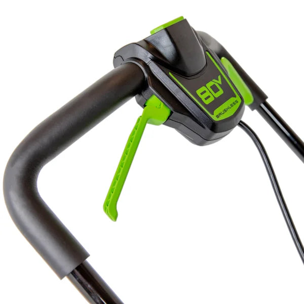 Greenworks 80V 17” Push Mower and 800 CFM 200 MPH Blower, 4Ah Battery and 2A Charger Included