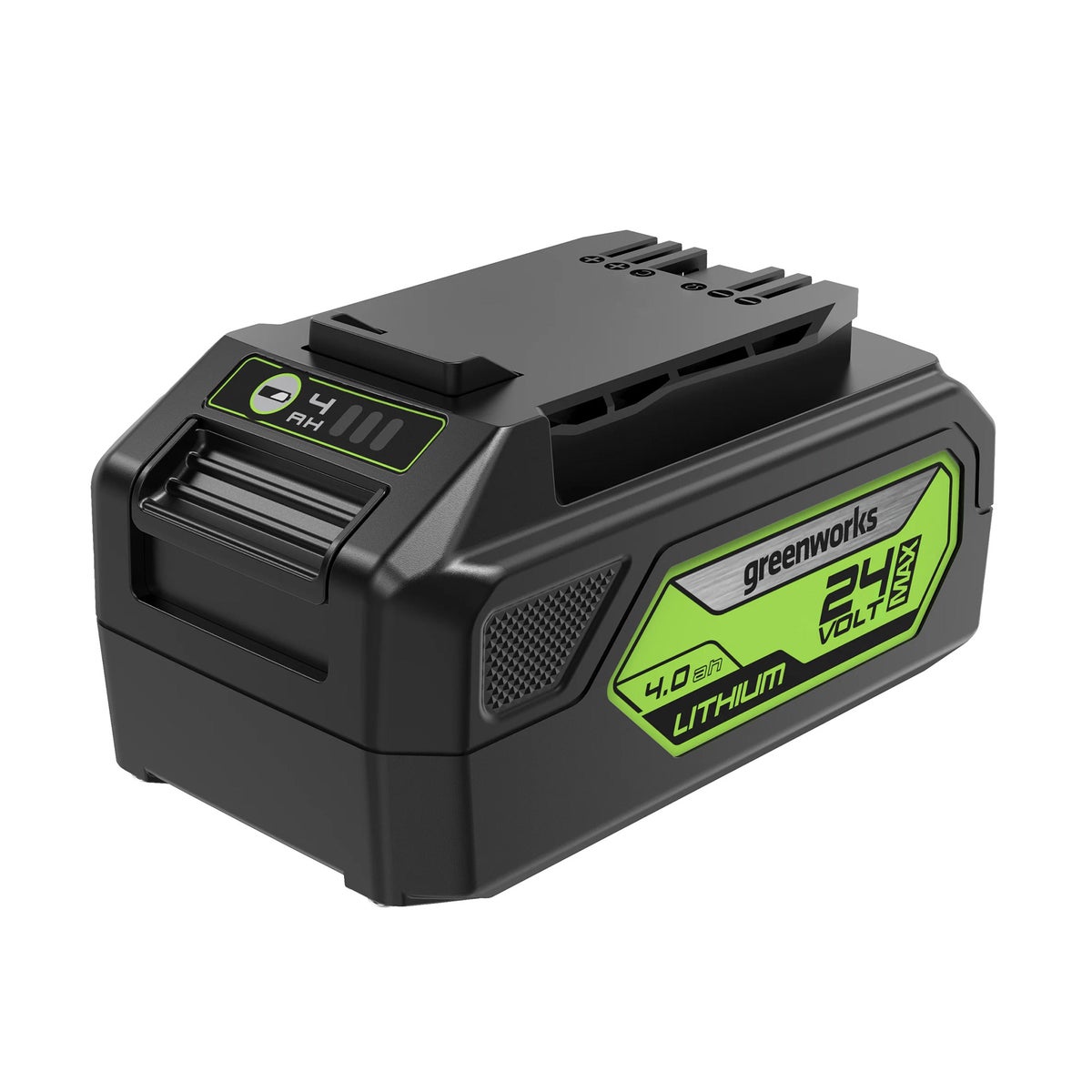 Greenworks 24V 4-piece Combo – 17” Mower, 12” Trimmer, 320 CFM Blower, Shrubber Shear, (2) 4.0Ah Batteries & Dual-Port Charger