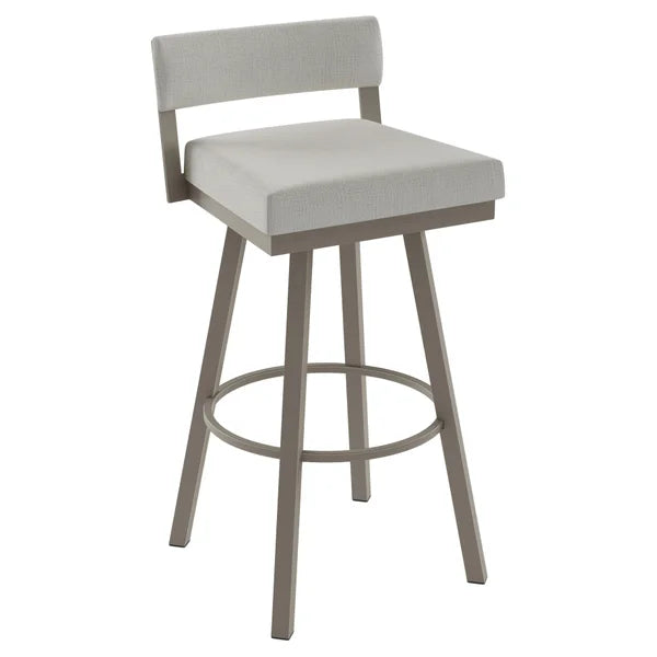 Amisco Travis Grey and Beige Counter Stool