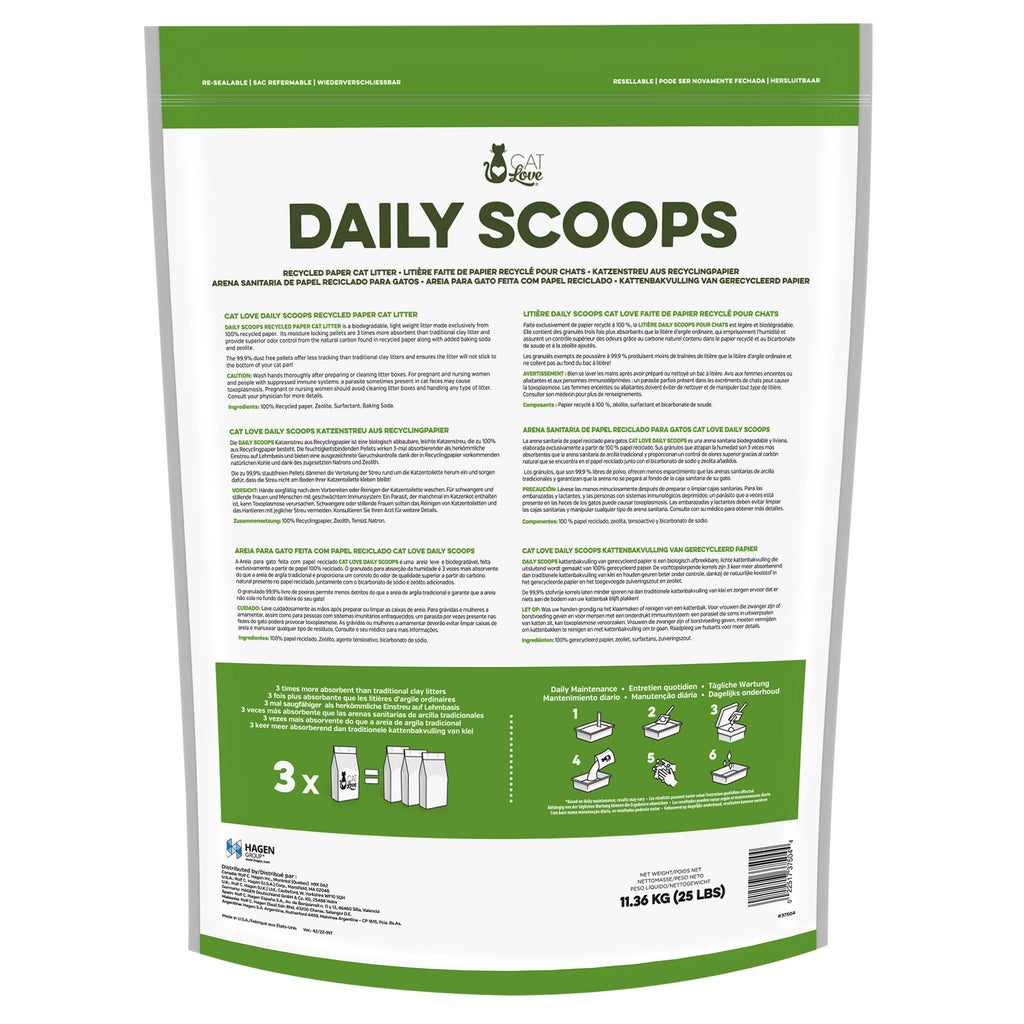 Cat Love Daily Scoops Recycled Paper Cat Litter
