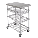 Seville Classics Stainless-Steel Kitchen Cart