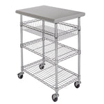 Seville Classics Stainless-Steel Kitchen Cart
