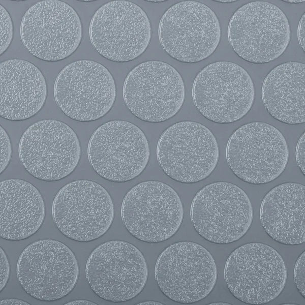 G-Floor Slate Grey Small Coin Tread Roll Out Flooring, 8.5 ft. × 24 ft.