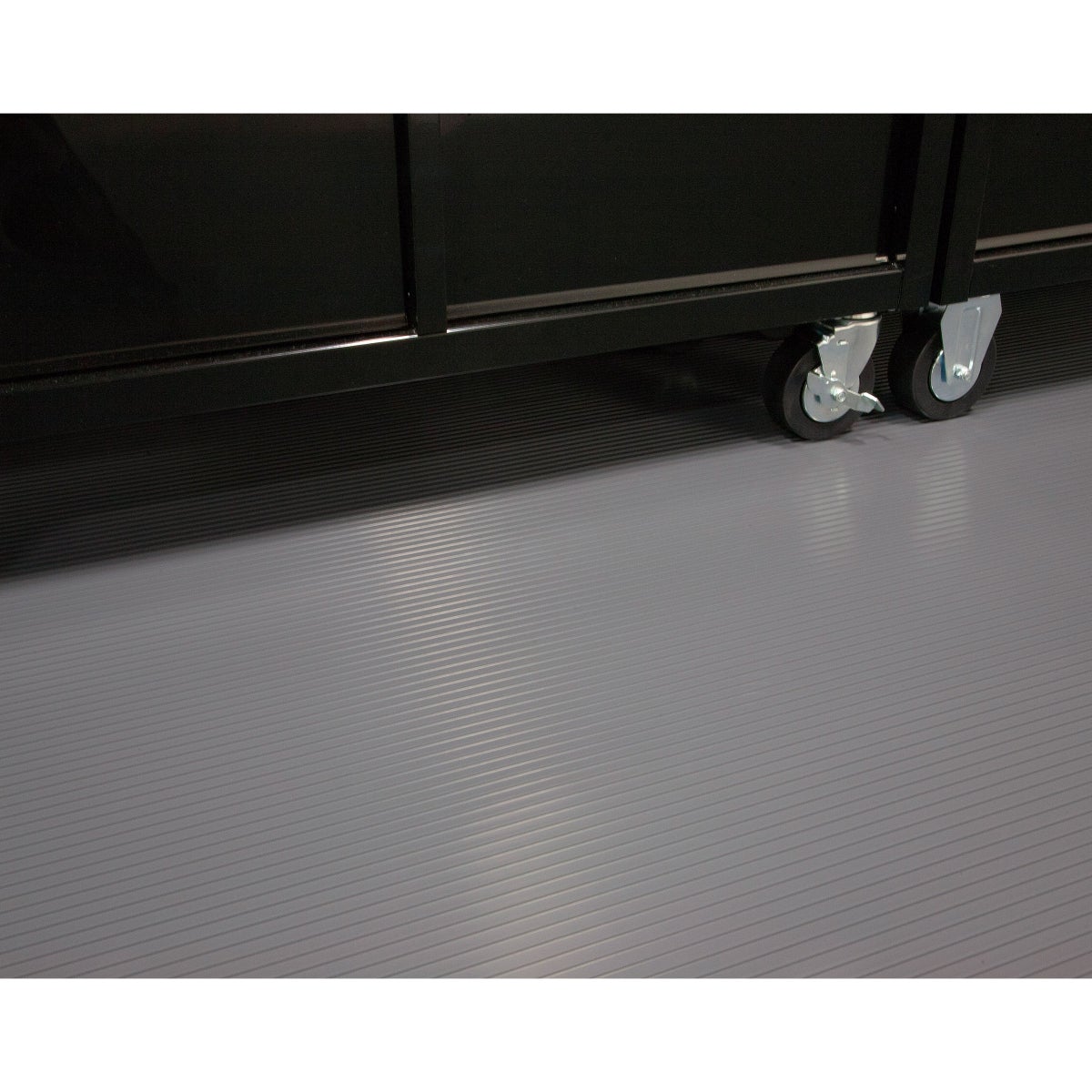 G-Floor Slate Grey Ribbed Tread Roll Out Flooring, 7.5 ft. × 17 ft.