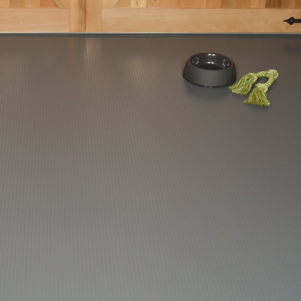 G-Floor Slate Grey Ribbed Tread Roll Out Flooring, 7.5 ft. × 17 ft.