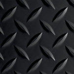 G-Floor Midnight Black Diamond Tread Roll Out Flooring, 5 ft. × 10 ft.