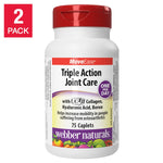 webber naturals Triple Action Joint Care - 75 caplets, 2-pack