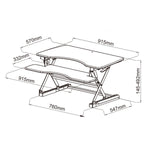 TygerClaw Black Sit-and-stand Adjustable Desk Riser