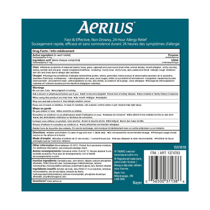 Aerius Allergy Relief, 130 Tablets