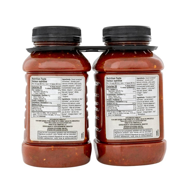 Kirkland Signature Organic Salsa, 2 × 1 L