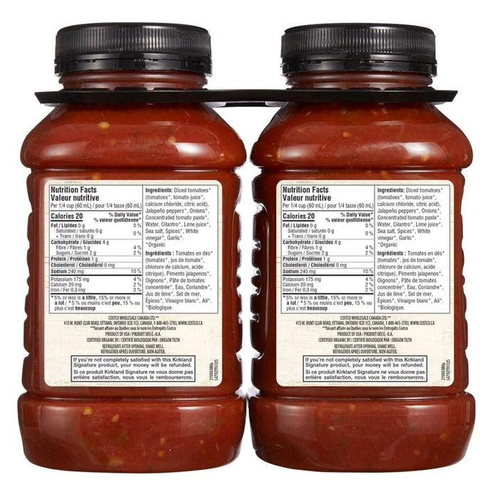 Kirkland Signature Organic Salsa, 2 × 1 L