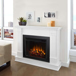 Real Flame Silverton White Mantel Electric Fireplace